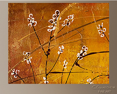 Wild Flowers Bouquet Modern Abstract Art Painting -Wall Art Close Up