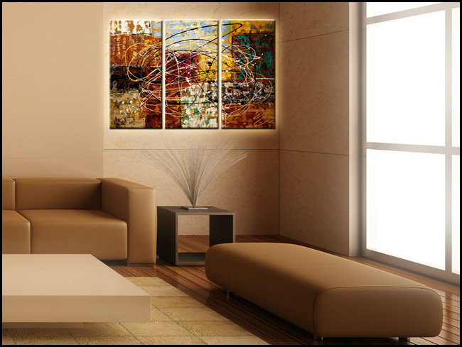 Ocean City-Modern Contemporary Abstract Art Painting Image