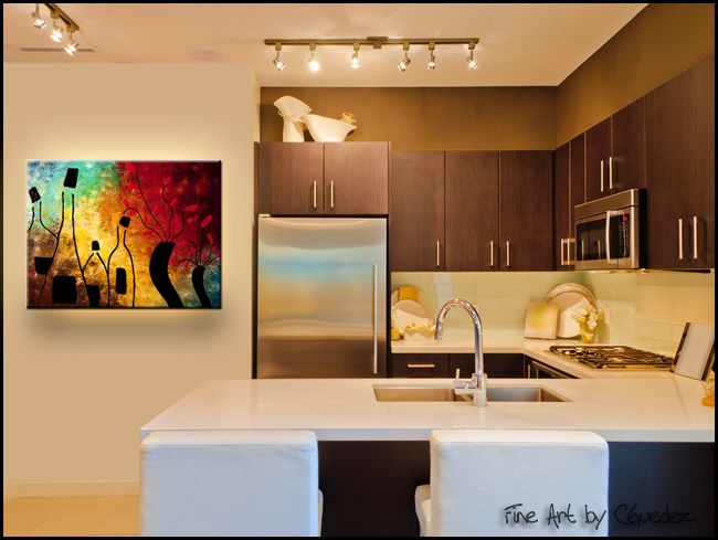 Deco Vino-Modern Contemporary Abstract Art Painting Image