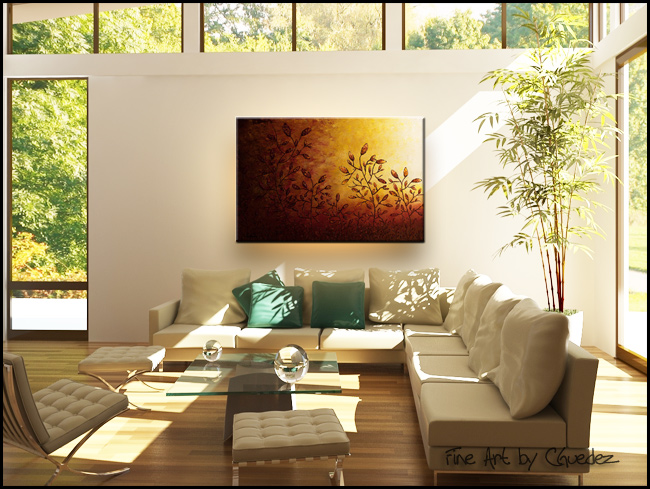 Autumn Park-Modern Contemporary Abstract Art Painting Image
