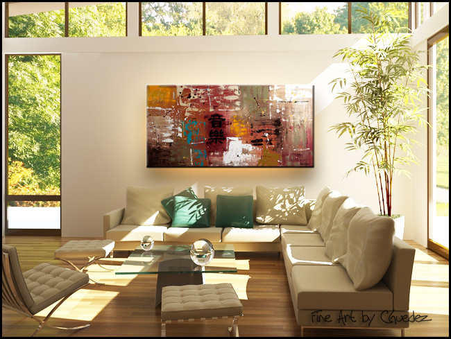 Music-Modern Contemporary Abstract Art Painting Image