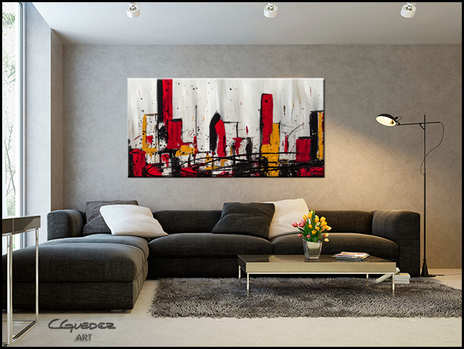 Modern City-Modern Contemporary Abstract Art Painting Image