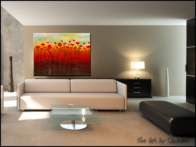 Touching the Sky-Modern Contemporary Abstract Art Painting Image