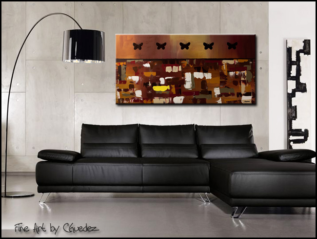 Dancing in the Sunset-Modern Contemporary Abstract Art Painting Image