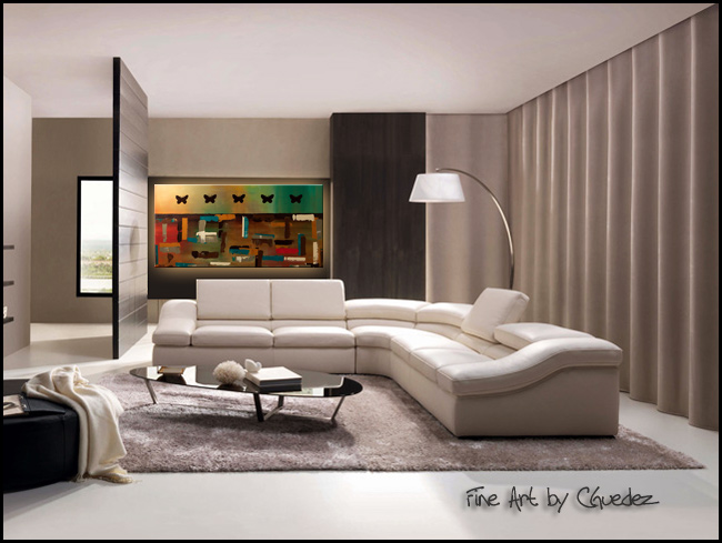 Tropical Paradise-Modern Contemporary Abstract Art Painting Image