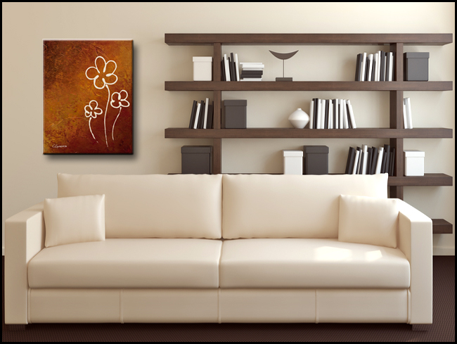Elegance in White-Modern Contemporary Abstract Art Painting Image