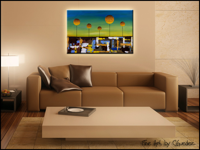 Good Morning World-Modern Contemporary Abstract Art Painting Image