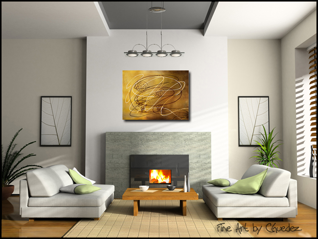 On a Whimsy-Modern Contemporary Abstract Art Painting Image