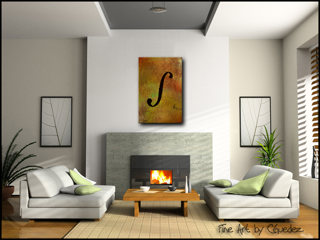 Violin Concerto-Modern Contemporary Abstract Art Painting Image