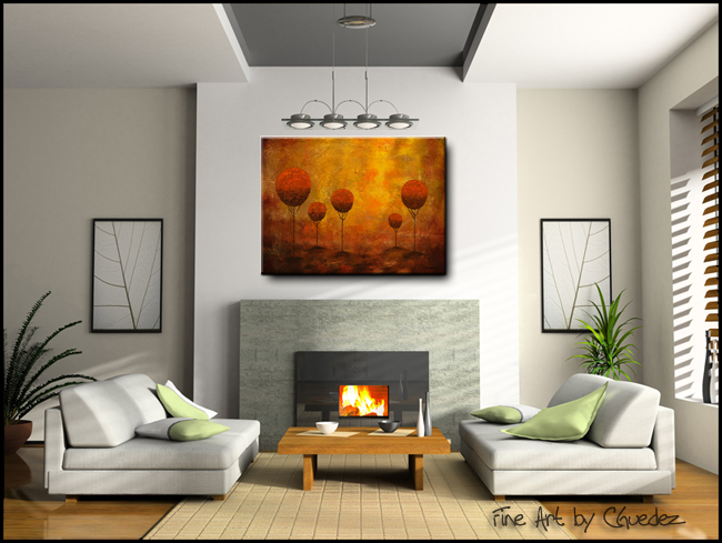 Woodland-Modern Contemporary Abstract Art Painting Image