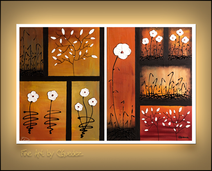 3 panels 12"W x 24"H