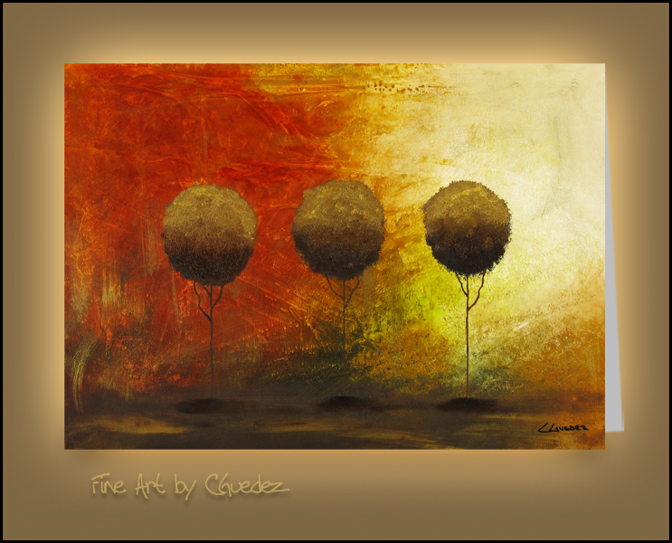 Greeting Card of an Original Abstract Painting