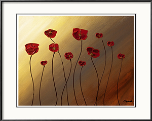 standard frame with mat example - Passion Pour Les Fleurs Poster