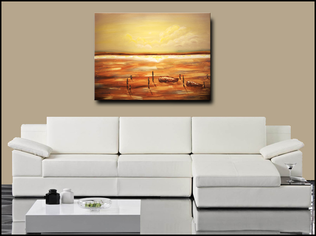 On the Sea-Modern Contemporary Abstract Art Painting Image