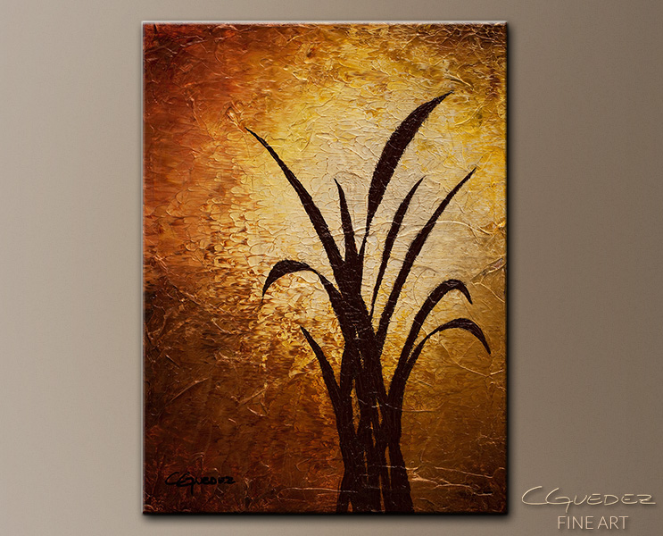 Small Vertical Abstract Art Painting Dawn Palm Landscape Seascape Wall Canvas Paintings Gallery - Narrow Vertical Abstract Wall Art