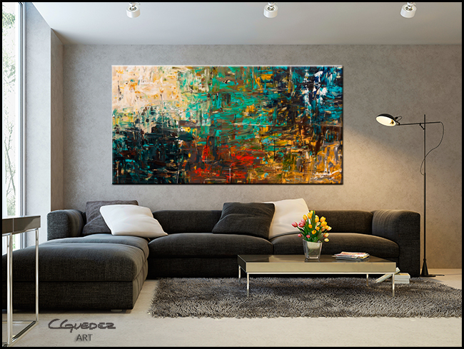 Oversized Abstract Painting City Life - Buy Art Paintings Online - for ...